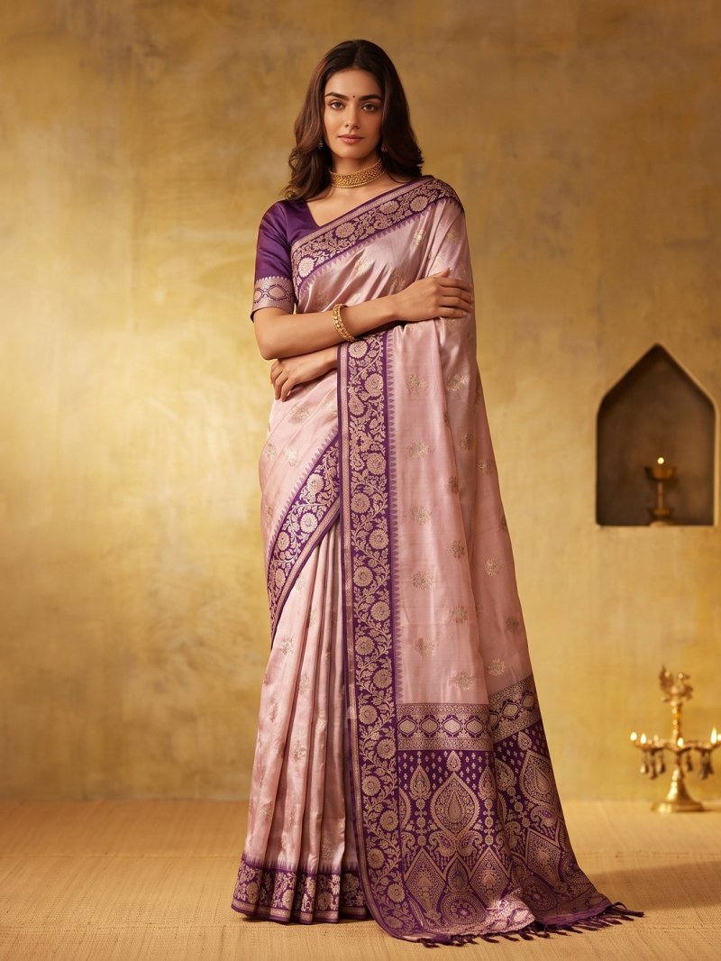 Geetanjali By Ast Silk Blend With Rich Zari Work Saree